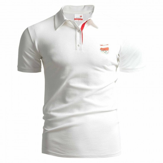 MEN'S POLO SHIRT POLAND PYEONGCHANG WHITE