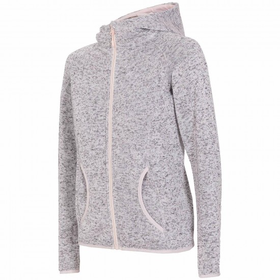 WOMEN'S FLEECE HOODIE LIGHT GRAY